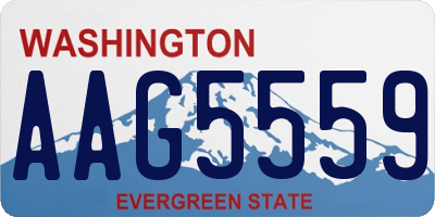 WA license plate AAG5559