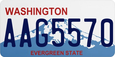 WA license plate AAG5570
