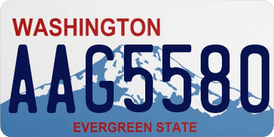 WA license plate AAG5580