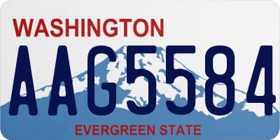 WA license plate AAG5584