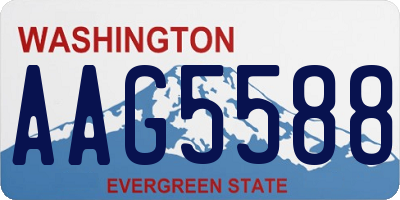 WA license plate AAG5588