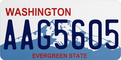 WA license plate AAG5605