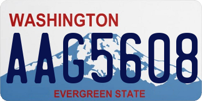 WA license plate AAG5608