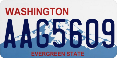 WA license plate AAG5609