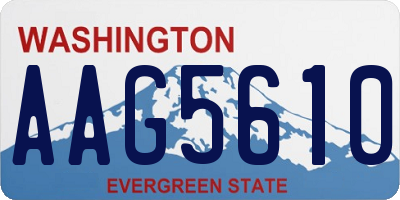 WA license plate AAG5610