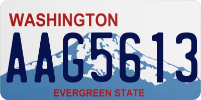 WA license plate AAG5613