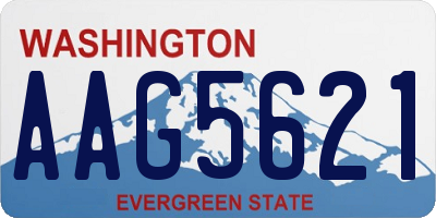 WA license plate AAG5621