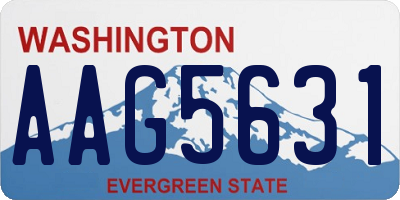 WA license plate AAG5631