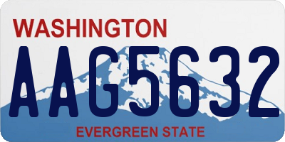 WA license plate AAG5632