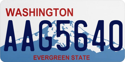 WA license plate AAG5640