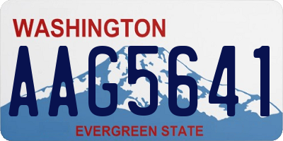 WA license plate AAG5641