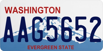 WA license plate AAG5652