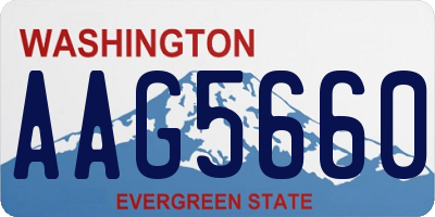 WA license plate AAG5660