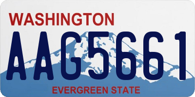 WA license plate AAG5661