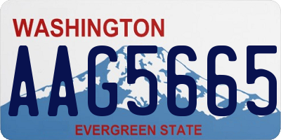 WA license plate AAG5665