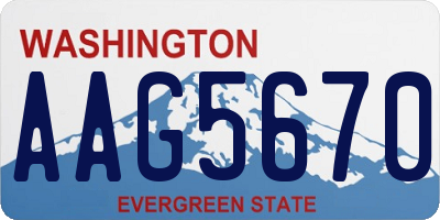 WA license plate AAG5670