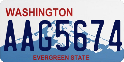 WA license plate AAG5674