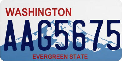 WA license plate AAG5675