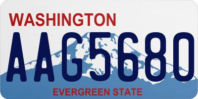 WA license plate AAG5680