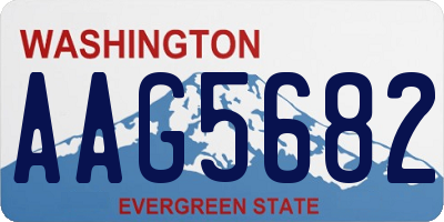 WA license plate AAG5682