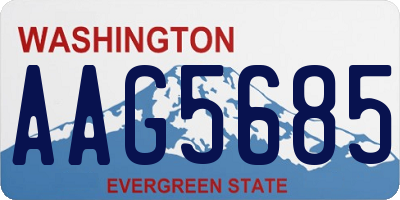WA license plate AAG5685