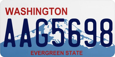 WA license plate AAG5698
