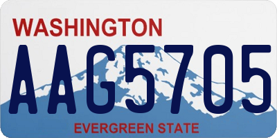 WA license plate AAG5705