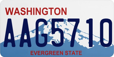 WA license plate AAG5710