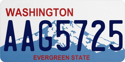 WA license plate AAG5725