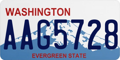 WA license plate AAG5728