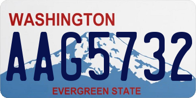 WA license plate AAG5732
