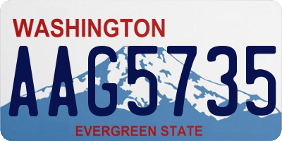 WA license plate AAG5735