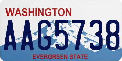 WA license plate AAG5738
