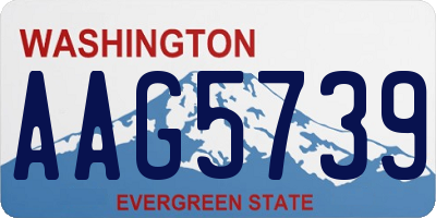 WA license plate AAG5739