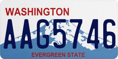 WA license plate AAG5746