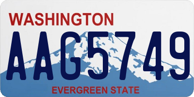 WA license plate AAG5749