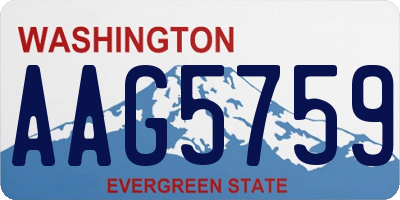 WA license plate AAG5759