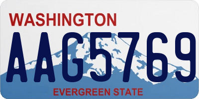 WA license plate AAG5769
