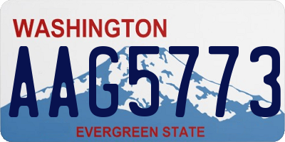 WA license plate AAG5773