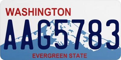WA license plate AAG5783