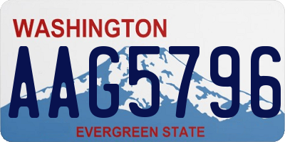 WA license plate AAG5796