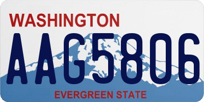WA license plate AAG5806