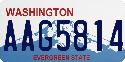 WA license plate AAG5814