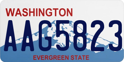 WA license plate AAG5823