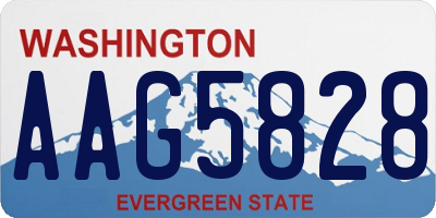 WA license plate AAG5828