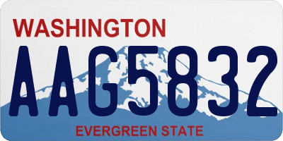 WA license plate AAG5832