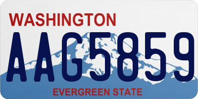 WA license plate AAG5859