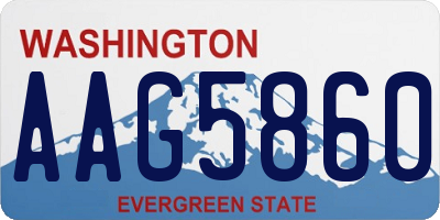 WA license plate AAG5860