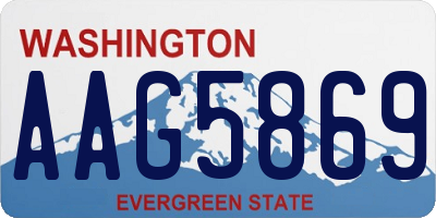 WA license plate AAG5869