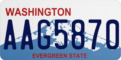 WA license plate AAG5870